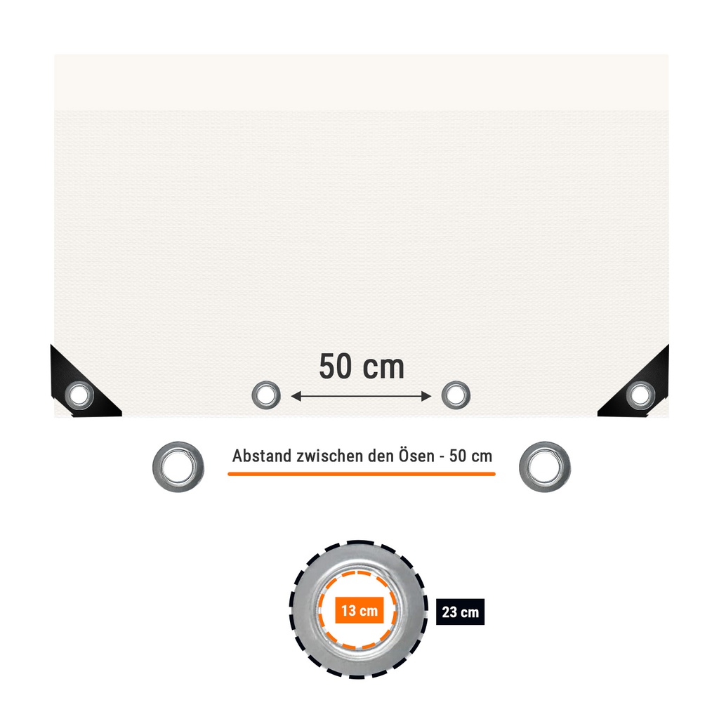 valge 650 g/m² PVC 4 x 8m (32m²) Plane-2