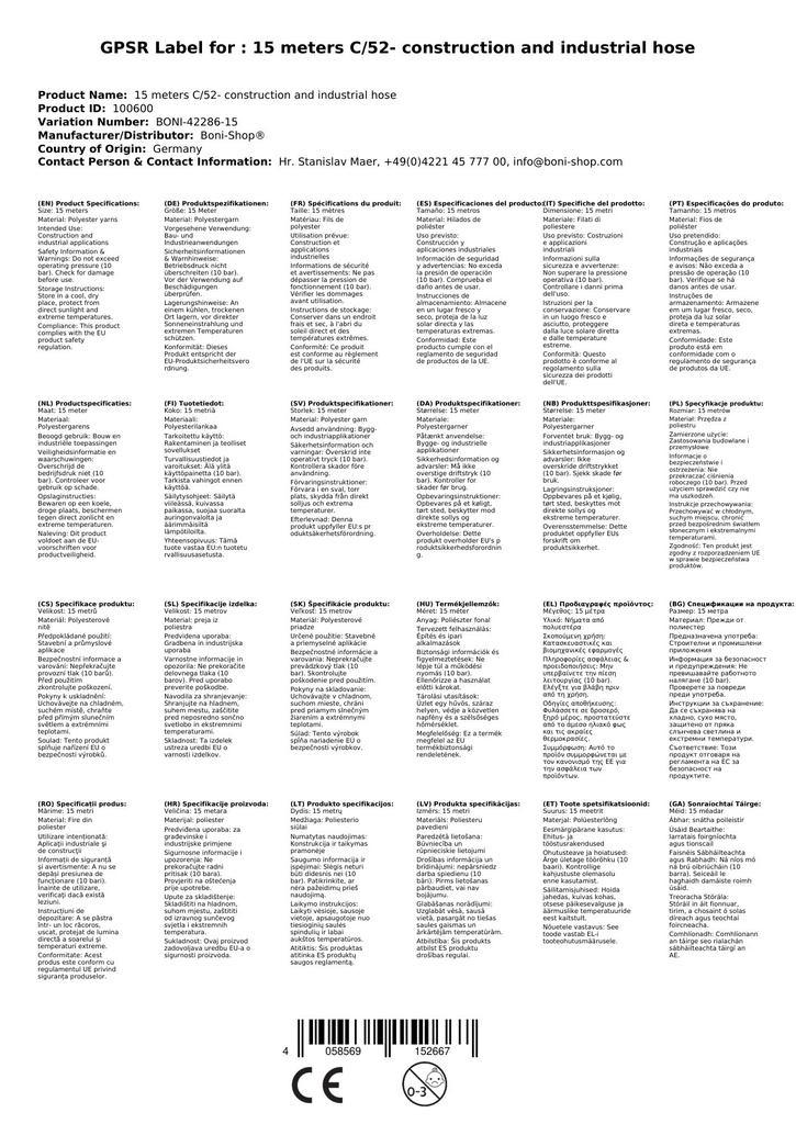 15 meetrit C/52- ehitus- ja tööstusvoolik-1