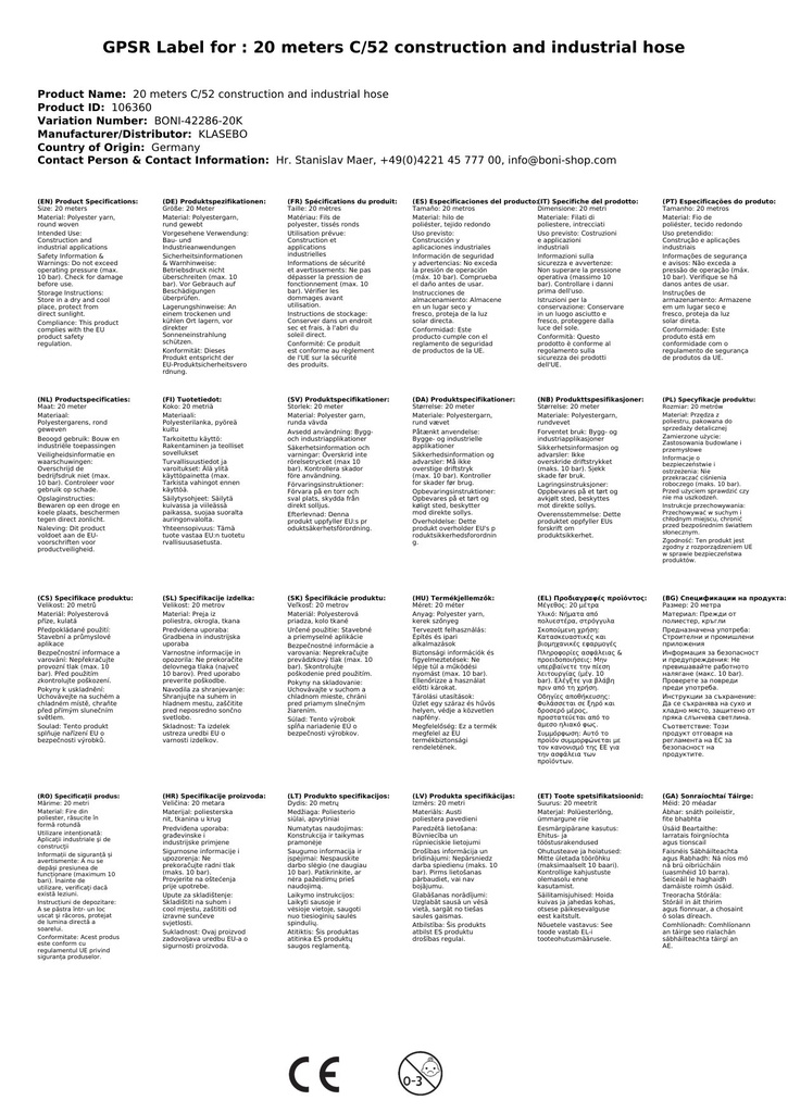 20 meetrit C/52- ehitus- ja tööstusvoolik-1