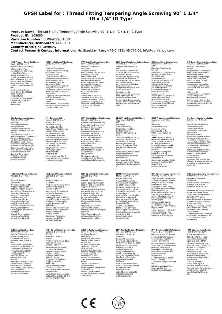 Keermestatud liitmik malmist nurkühendus 90° 1 1/4" IG x 1 1/4" IG tüüp kooniline-1