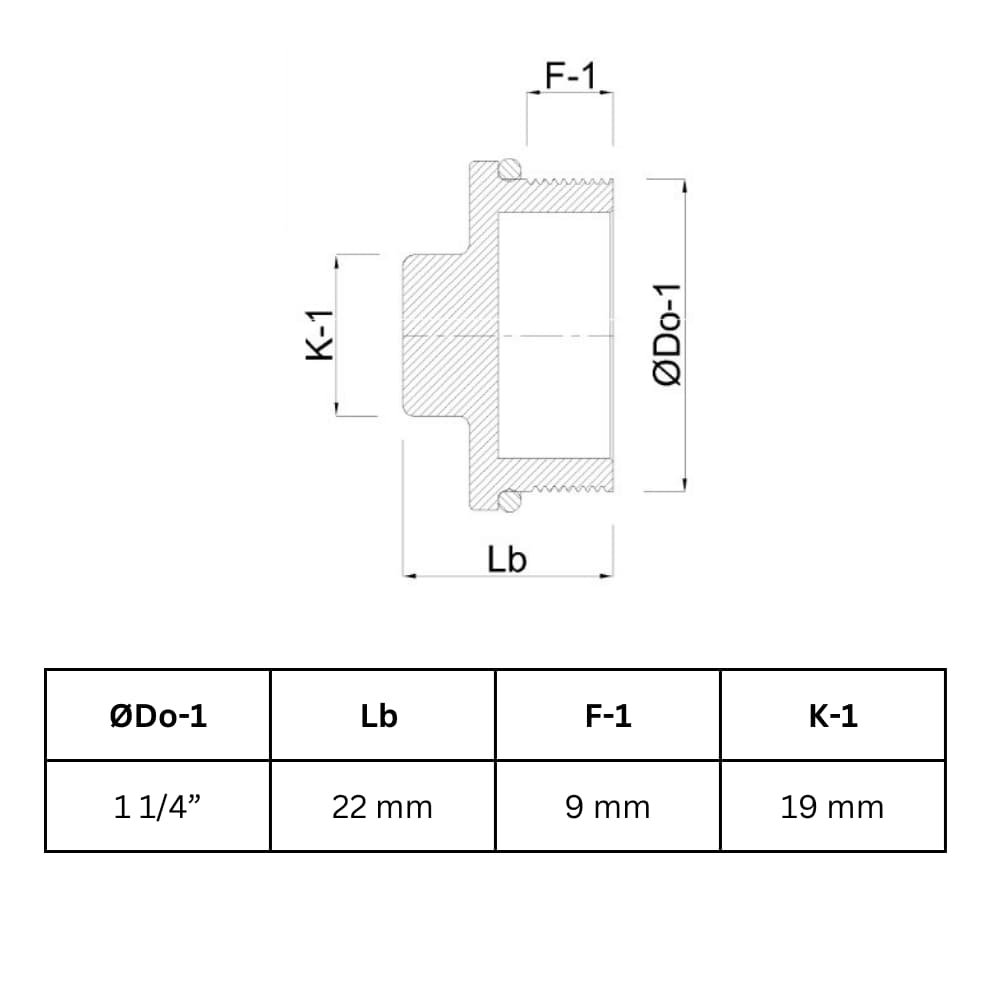 Keermestatud messingist pistik 1 1/4" AG-0