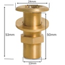 Keermega messingist läbiviiguühendus 1/4" AG-0