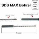 Hammerbohrer für SDS-MAX 4-Schneider Ø 35,0mm x 600mm Länge-0