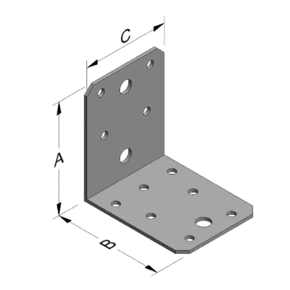 Nurgakinnitus 70 x 70 x 55 x 2 mm ilma ribita-0