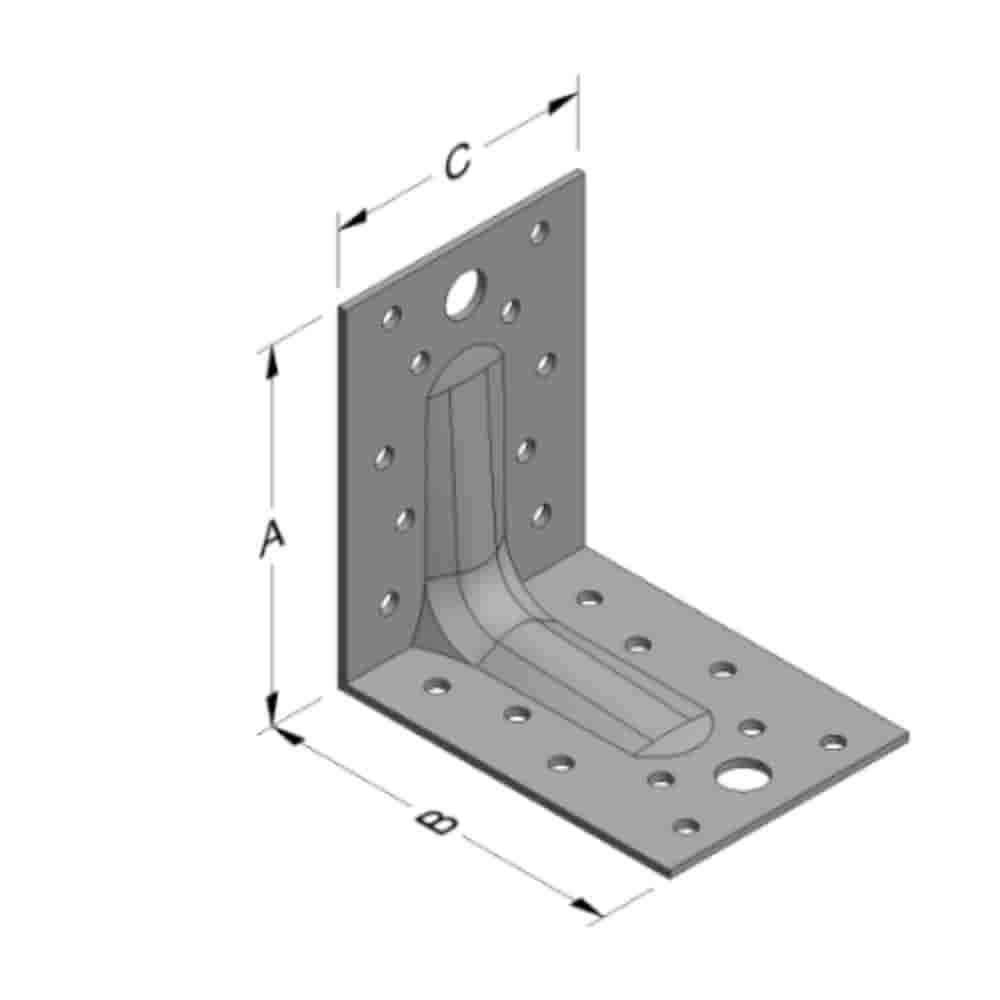 Nurgakinnitus 88 x 88 x 65 x 2 mm ribiga-0