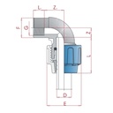 PP PE toruühendus 90° nurk 40 x 1 1/4" IG-0