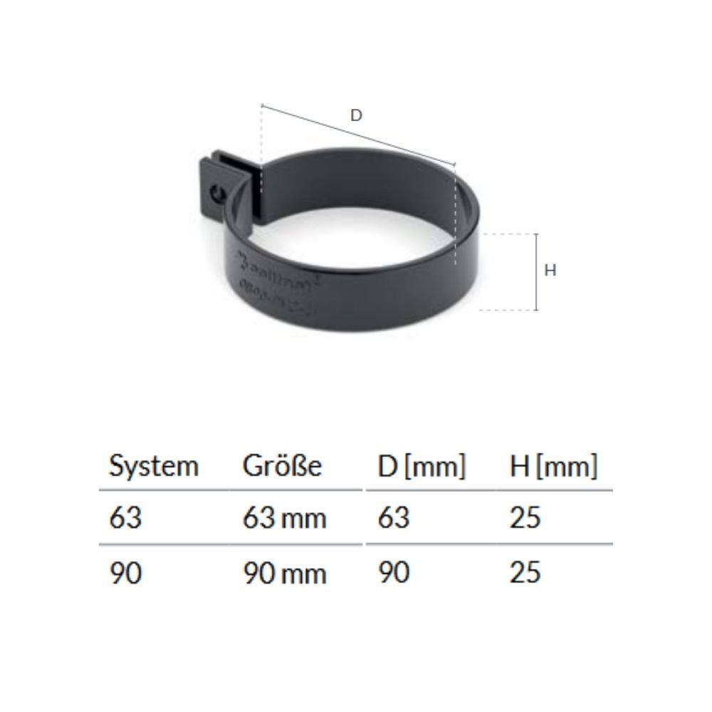 Klamber (PVC) grafiit Süsteem 90-0