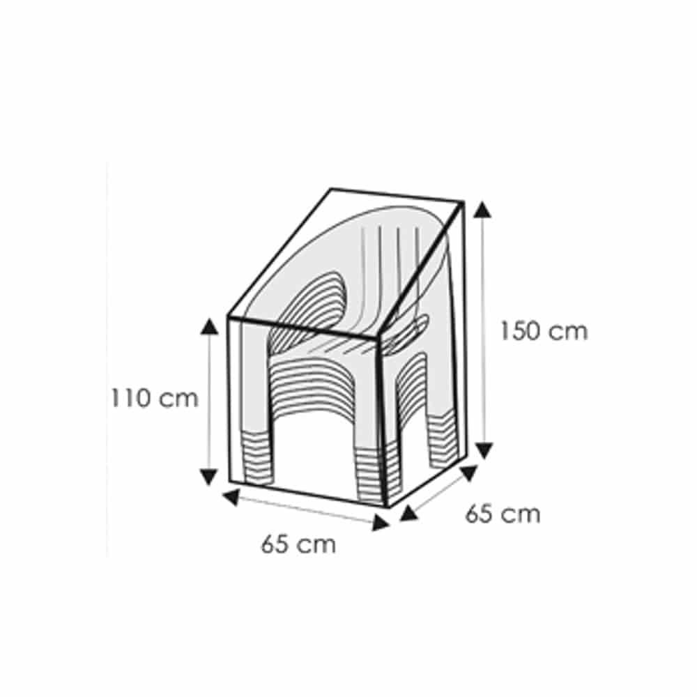 Kaitsekate läbipaistev virnastatav tool, ca.65x65x110/150-0