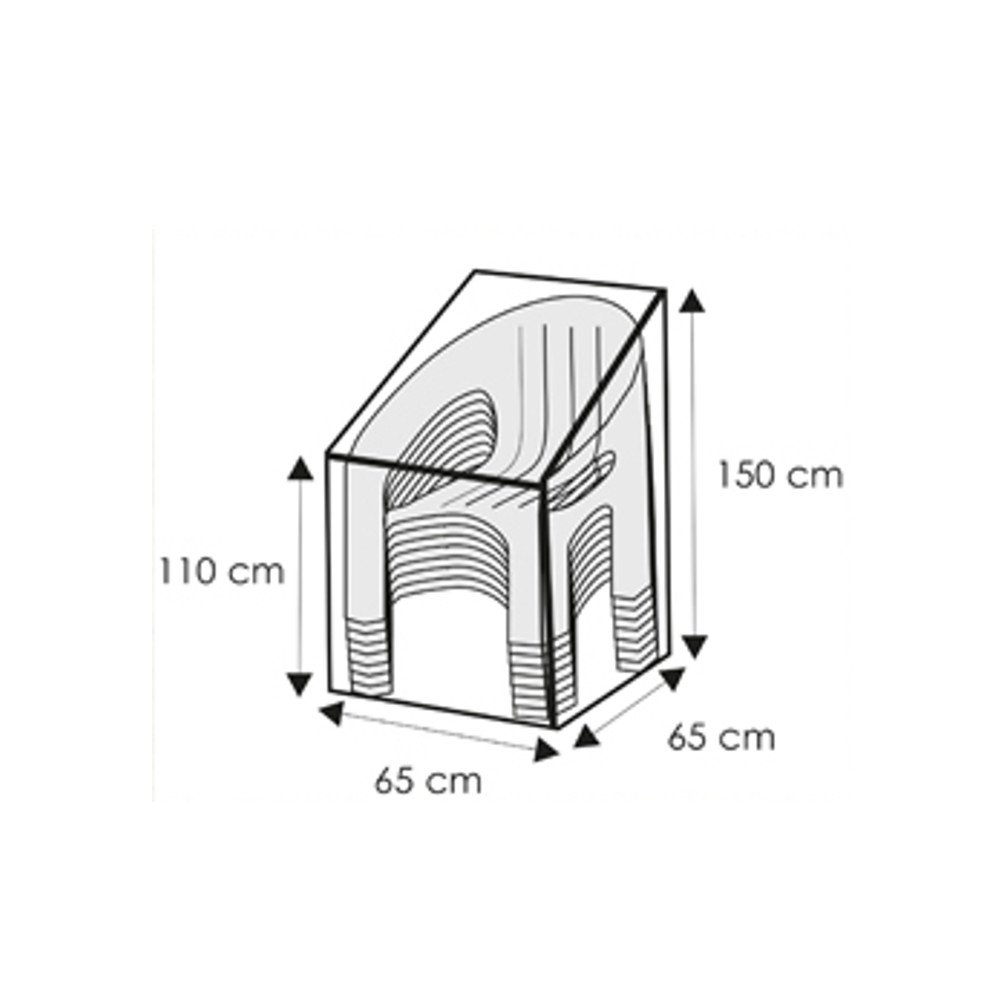 Kaitsekate läbipaistev virnastatav tool, u.65x65x110/150-0