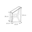 Läbipaistev reguleeritav toolikate, u.65x65x120/80-0