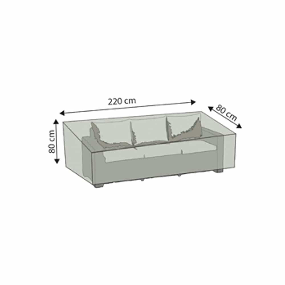 Kaitsekate Deluxe 3-kohaline rotangdiivan, ca.220x80x80-0