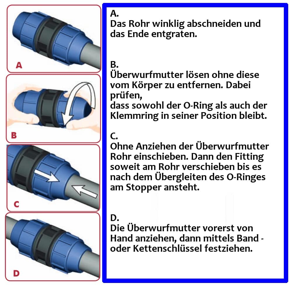 PP PE toruühendus T-konnektor 20 x 3/4" IG x 20-2