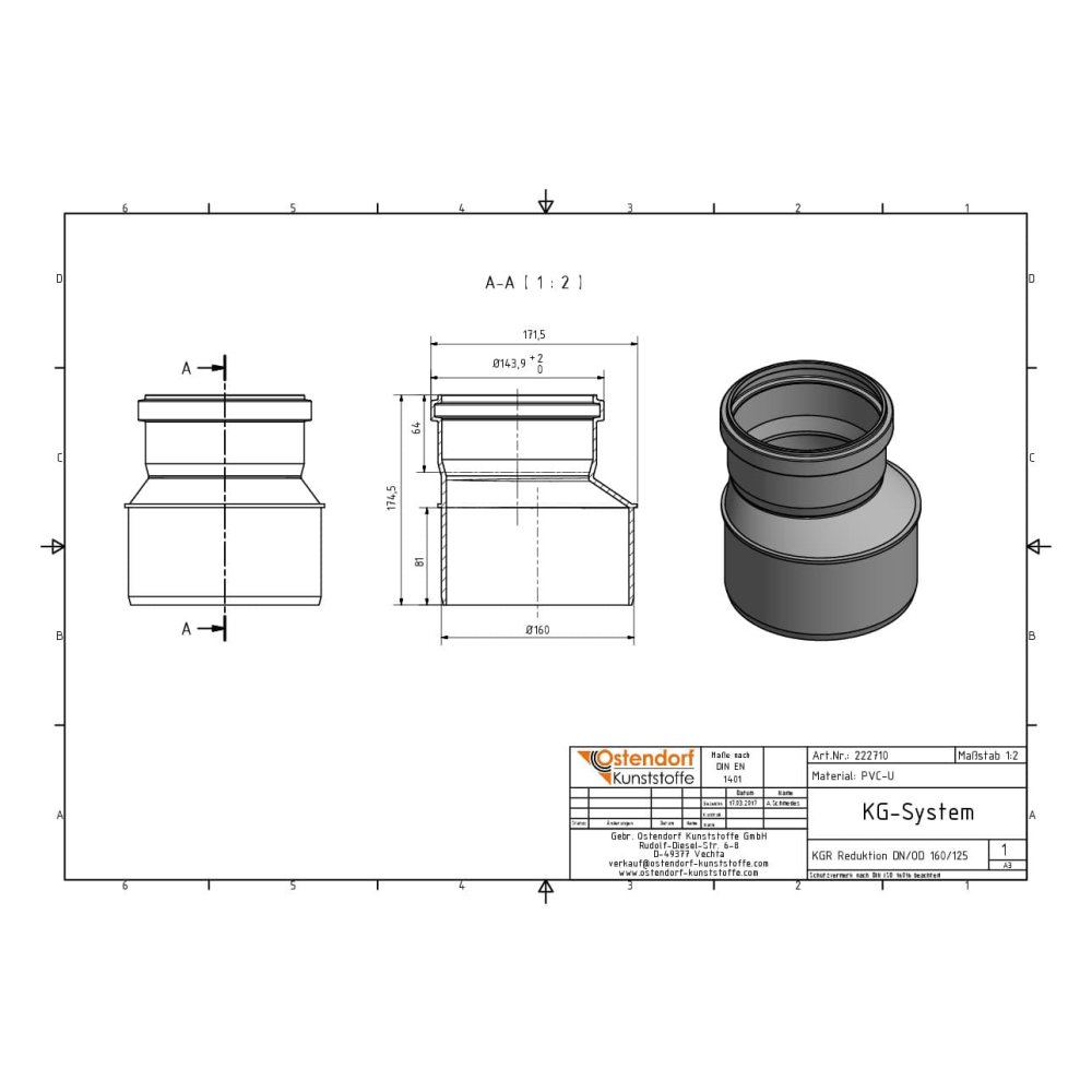 KGR Reduktsioon DN/OD 160/125-0