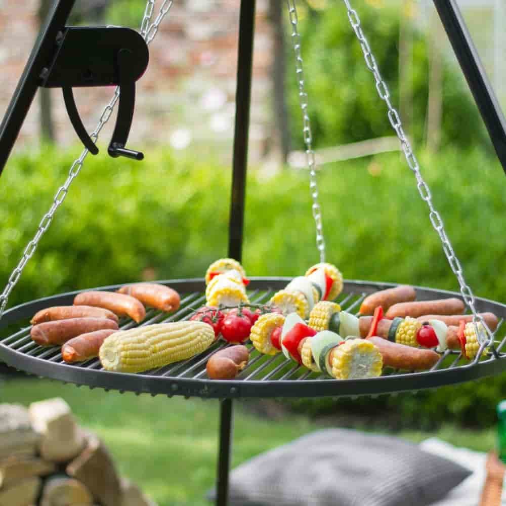 Pöördgrill 180 cm + Grillrest roostevabast terasest 50 cm + Vintsi-1