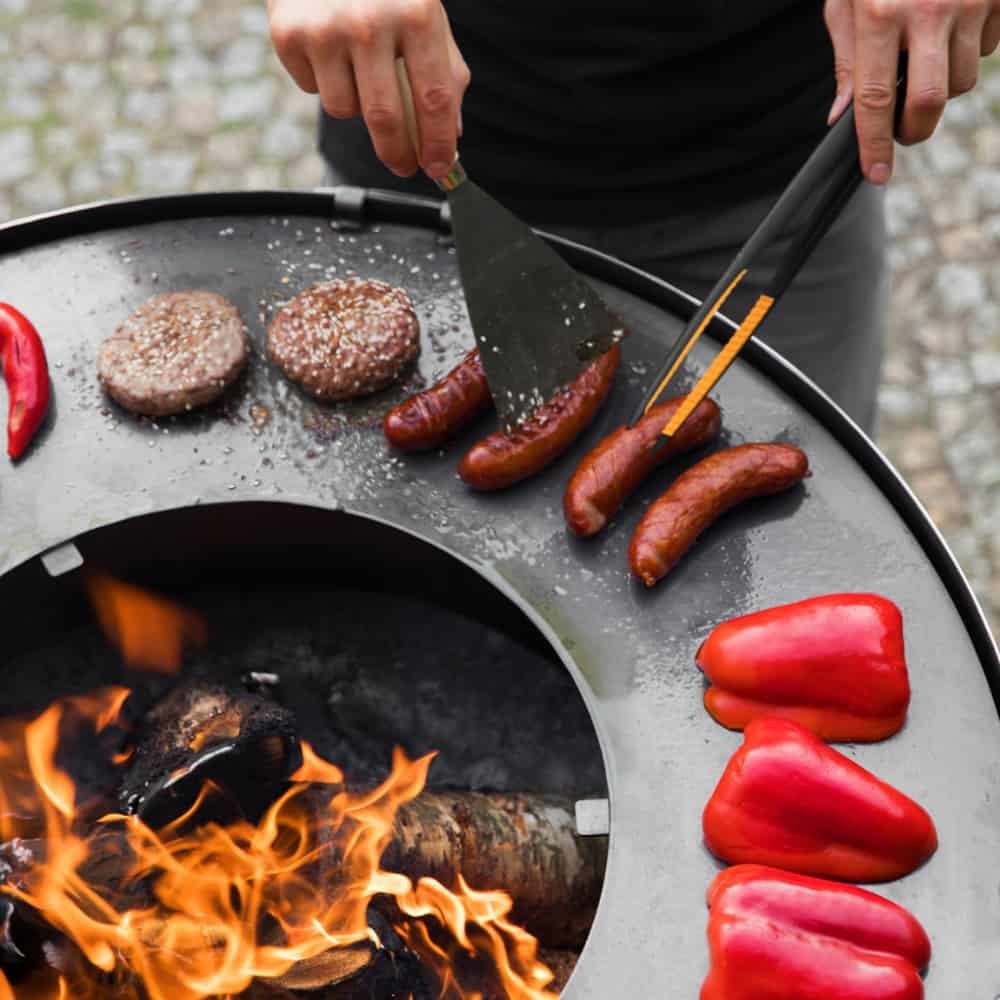 Roostevabast terasest grillplaat tulekausile 102 cm-0