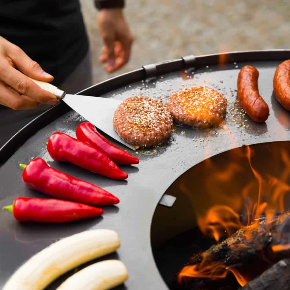 Roostevabast terasest grillplaat tulekausile 102 cm-1