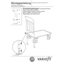 Käru lükatava käepidemega 400 kg 4 vertikaalset toru Tüüp S + EasySTOP-0