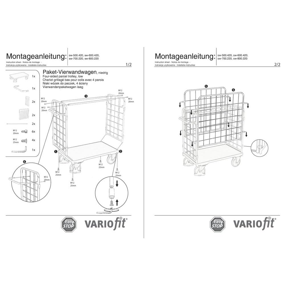 Paket-Neljaseinava kärude komplekt madal tüüp S + EasySTOP-1