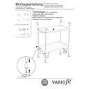 Töölauaga käru, 2 riiulit, 40 mm kõrge serv + EasySTOP-1