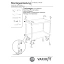 Töölaud kahe riiuliga, serv 40 mm kõrge, kõrge lükkesang + EasySTOP-0