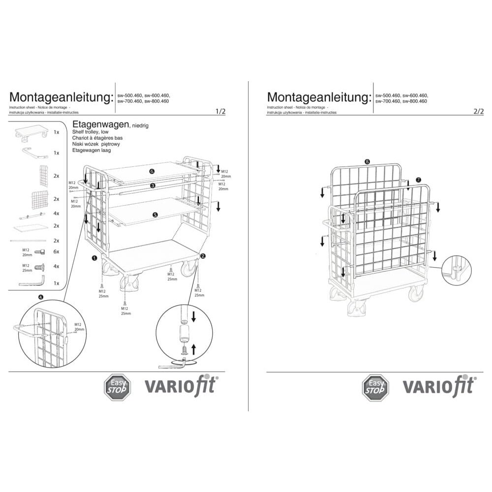 Pakett-neljaseinavanker 3 riiuliga tüüp M + EasySTOP-0