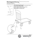 Lükkekäru 400 kg 4 püstist toru Tüüp L + EasySTOP-0