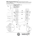 Paketikäru kõrge koos 2 võreseinaga + 4 riiulit 500 kg kandevõimega tüüp XL + EasySTOP-1