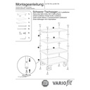 Raske töölauakäru 500 kg nelja laadimispinnaga tüüp L + EasySTOP-0