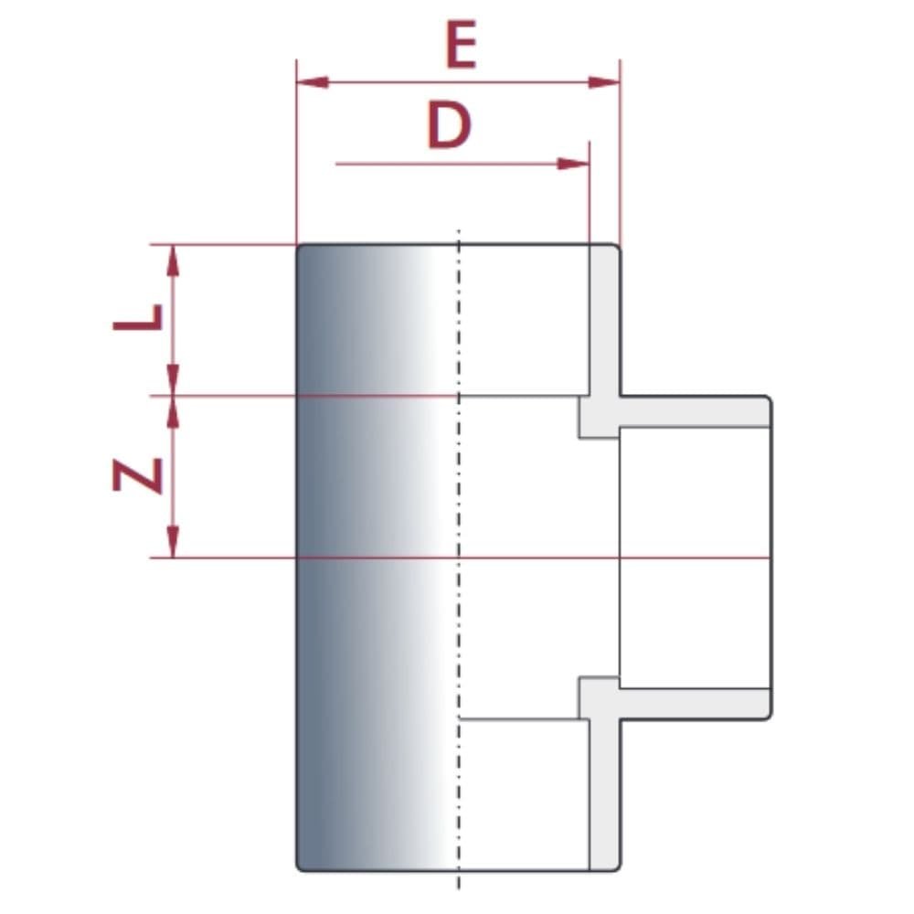 PVC-U T-küünarliigend 20 mm PN16-0