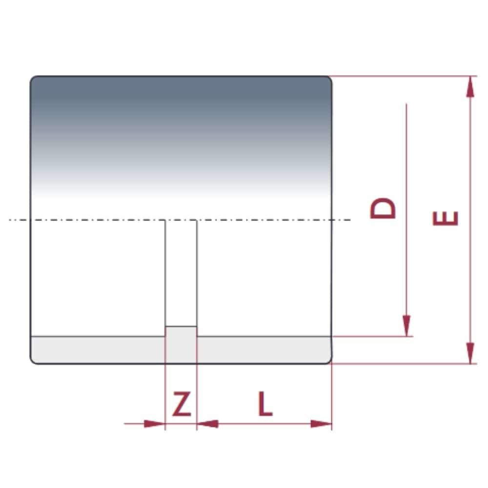 PVC-U liitmismuhv 20 mm PN16-0