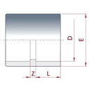 PVC-U liitmismuhv 20 mm PN16-0