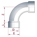 PVC-U 90°Põlv 40 mm PN16-0