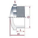 PVC-U Stopper AG 1" PN10-0