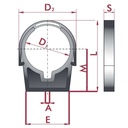 PVC-U toruklamber koos klambriga 63 mm-0