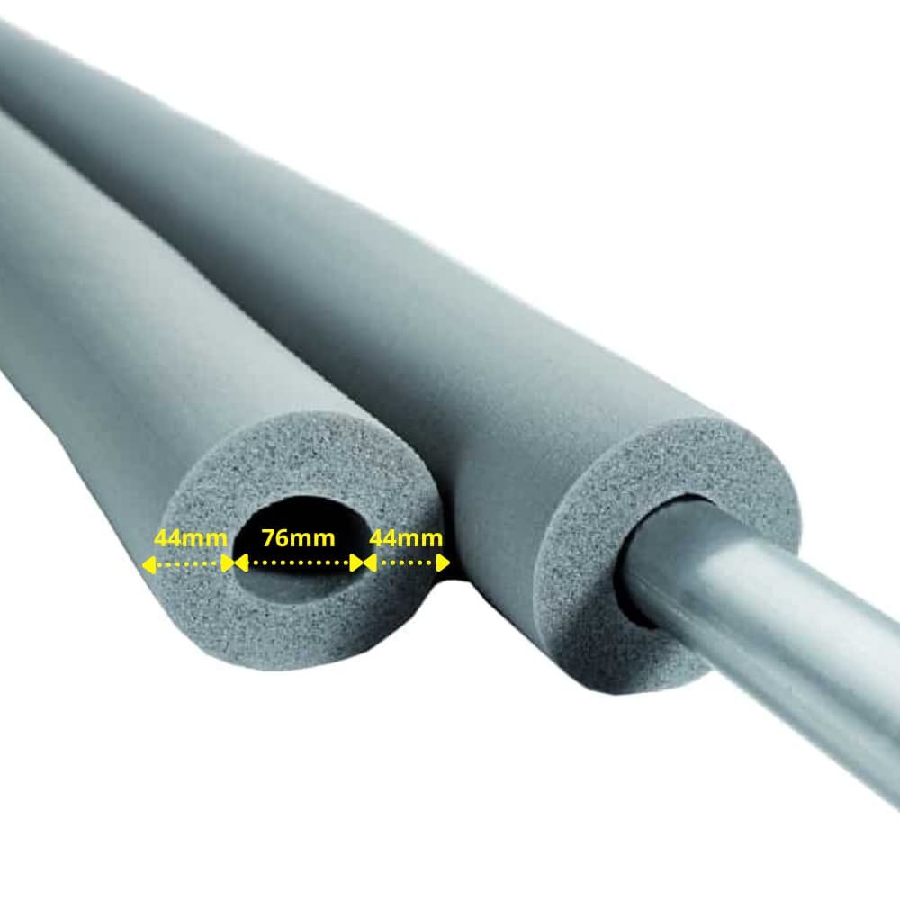 INSUL-TUBE® H PLUS Kautšuk 2m toruisolatsioon Ø 76 mm x 40 mm isolatsioon 50% GEG-1