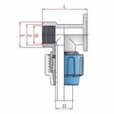 PP PE toruühendus 90° seinakinnitus 25 x 3/4" IG-0