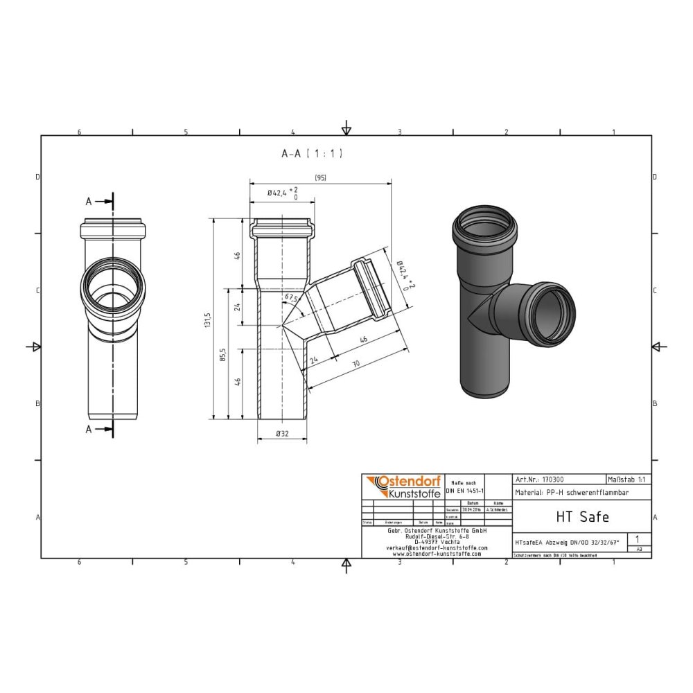 HTsafeEA haru DN/OD 32/32 67 kraadi-1