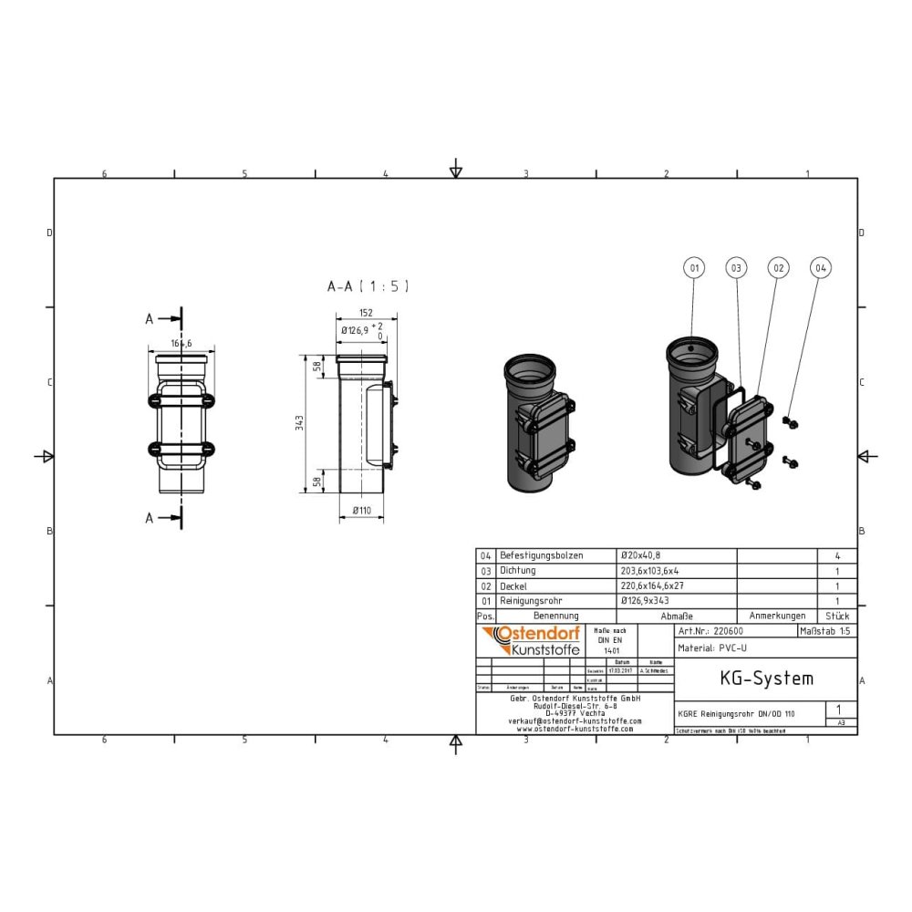 KGRE puhastustoru DN/OD 110-1