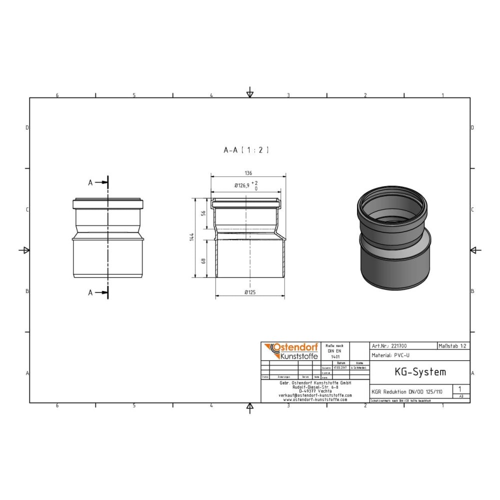 KGR Reduction DN/OD 125/110-1