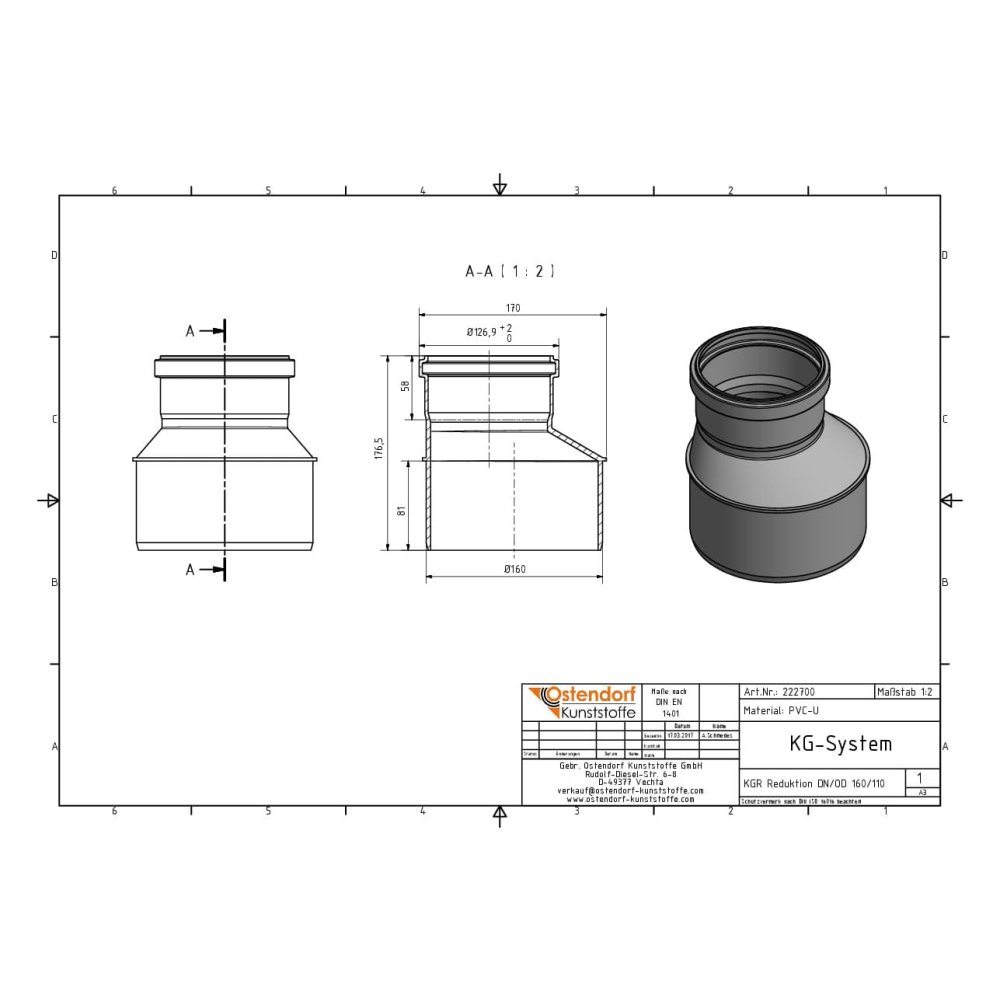 KGR Reduktsioon DN/OD 160/110-1