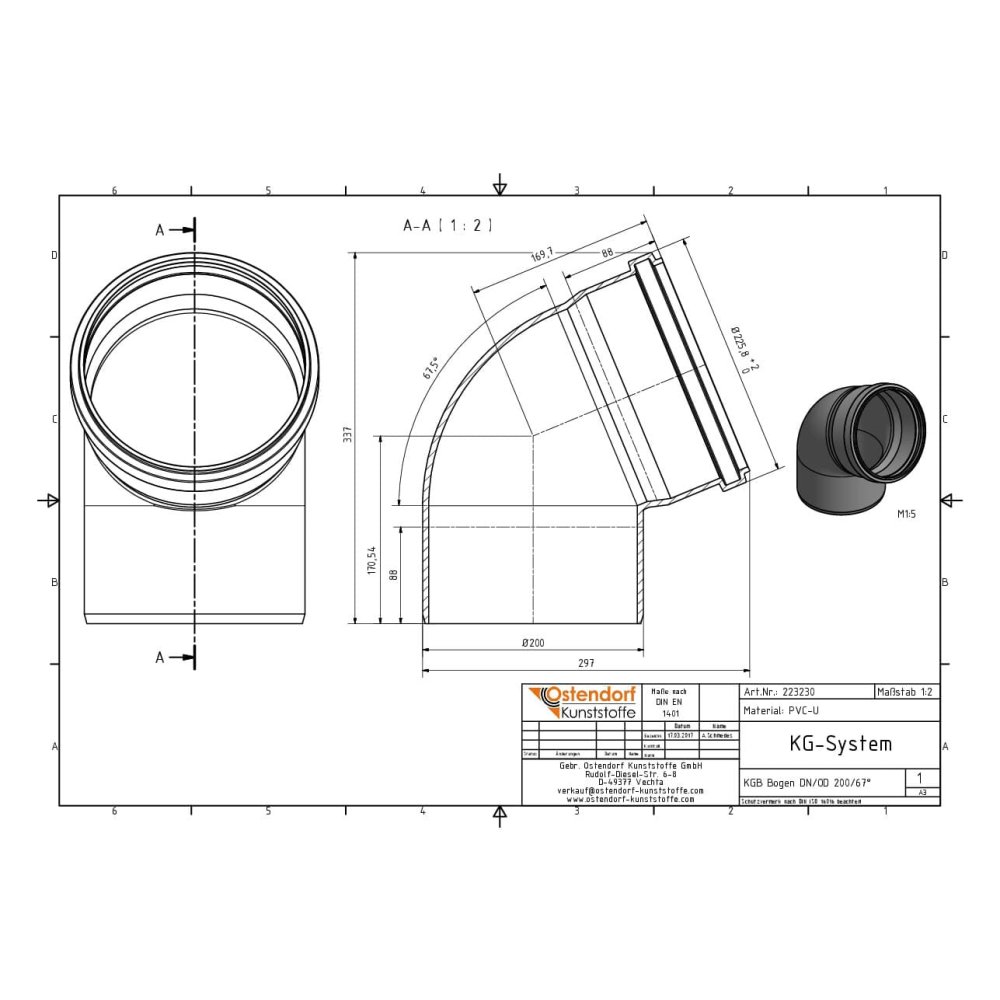 KGB Bend DN/OD 200 67 Degrees-2