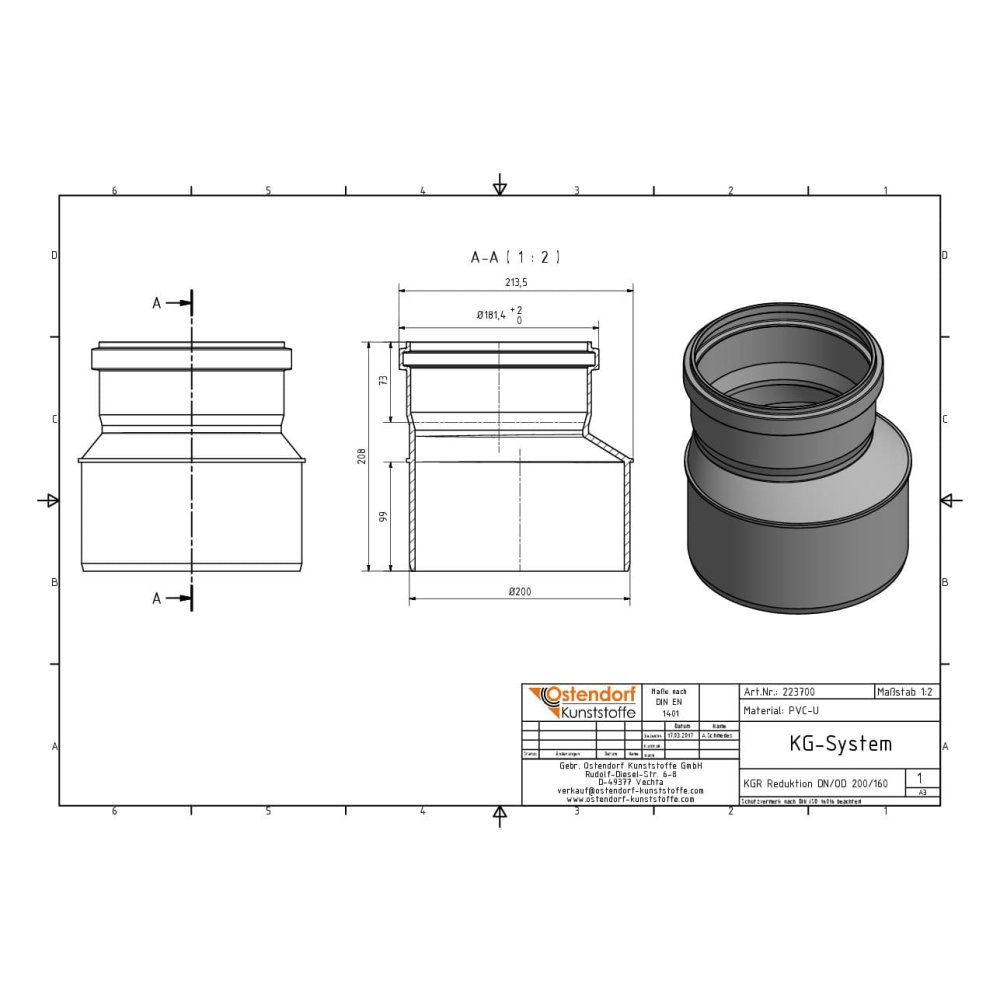 KGR Reduktsioon DN/OD 200/160-1