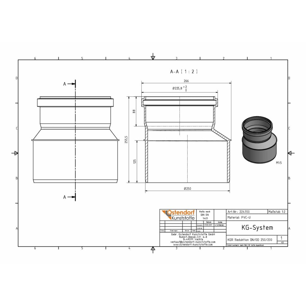 KGR Reduktsioon DN/OD 250/200-1