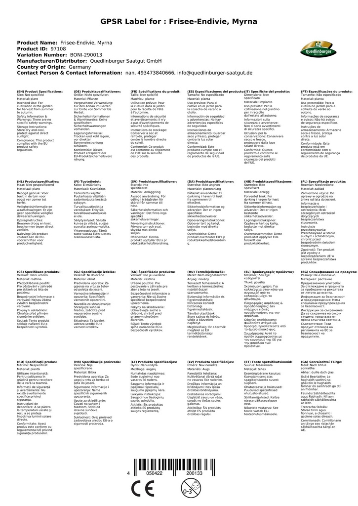 Frisee-endiiviasalat, Myrna-1