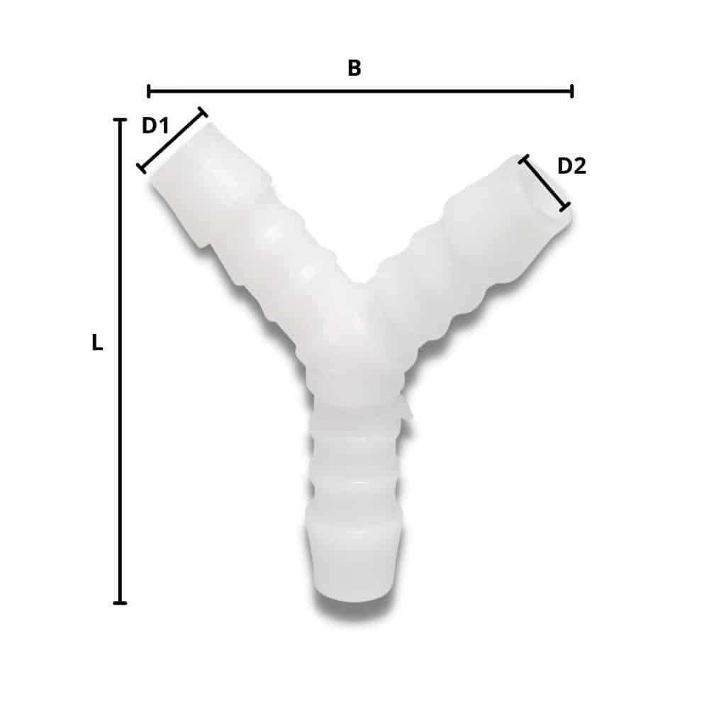 Voolikuühendus Plastik Y-tükk 10 mm-0