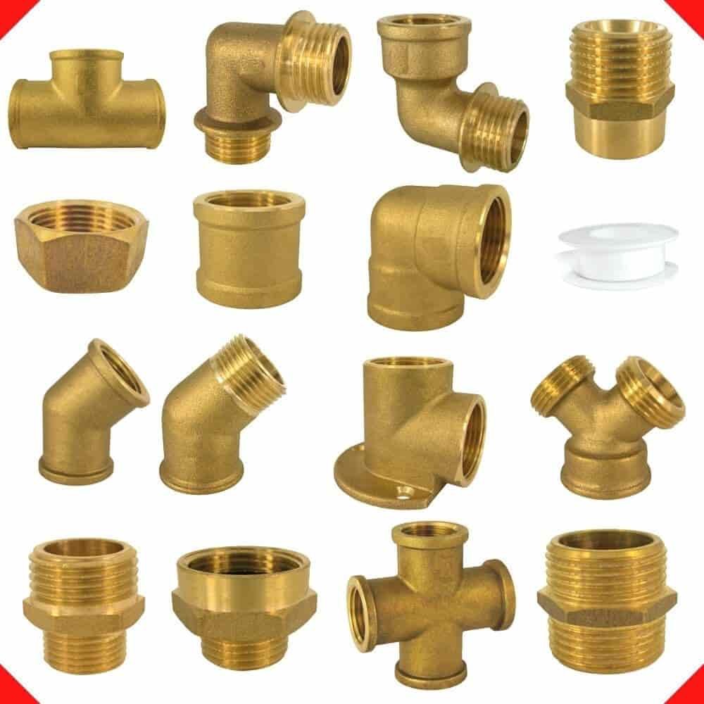 Threaded Fitting Brass T-Piece 1/2" Female Thread-1