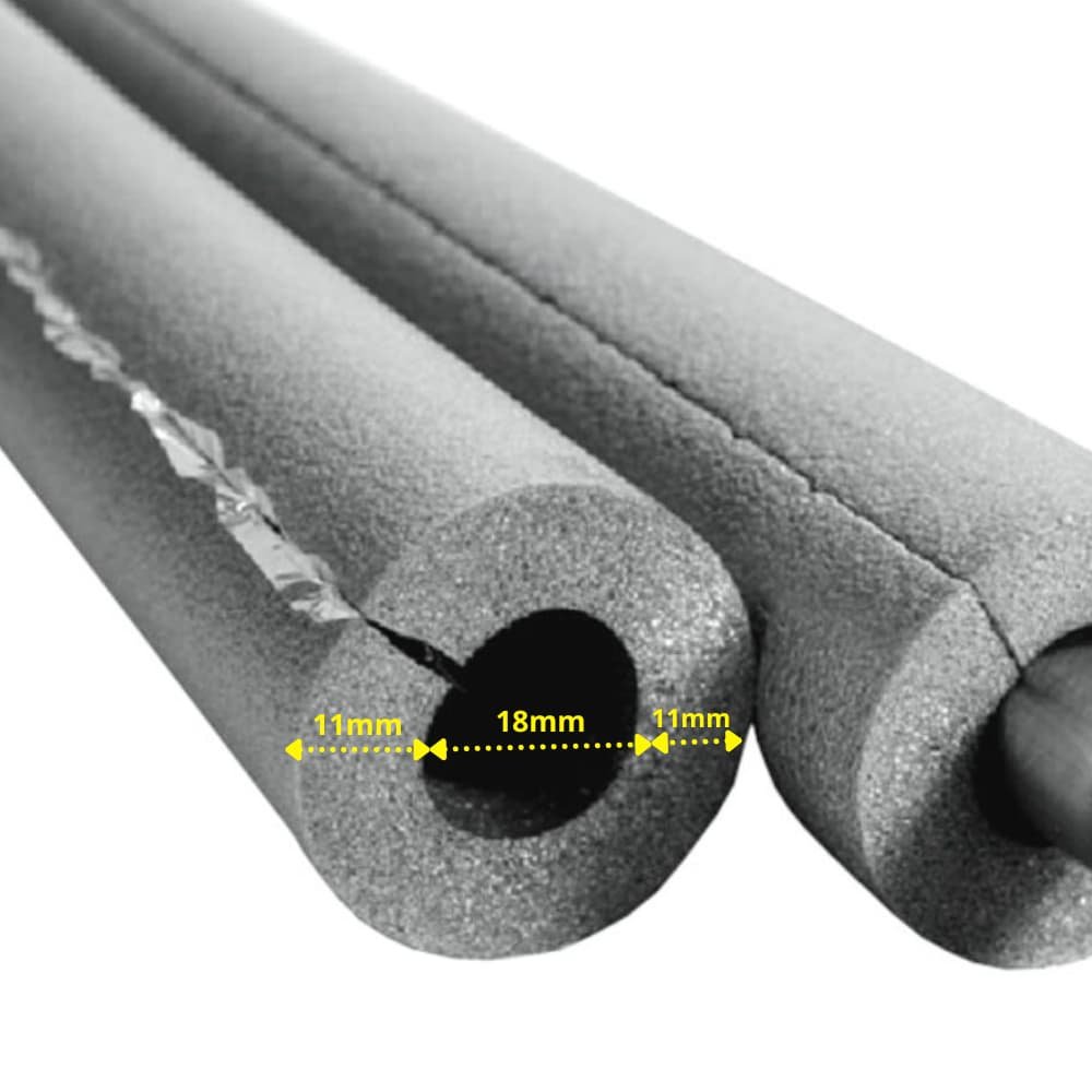 INSUL-TUBE® H PLUS XT Kautschuk 2m toruisolatsioon Ø 18 mm x 10 mm isolatsioon 50% GEG isekleepuv