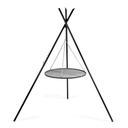 Pöördgrill „TIPI“ 210 cm + Grillrest 70 cm looduslikust terasest