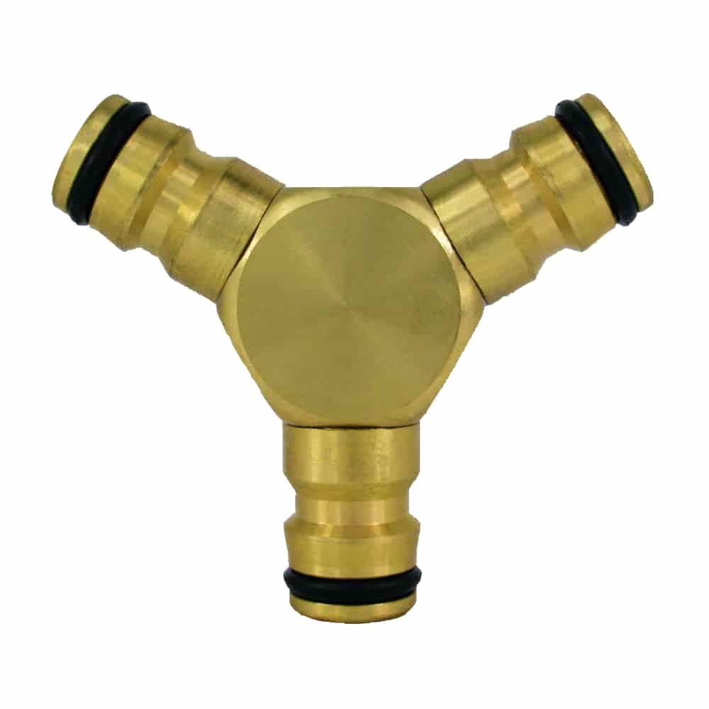 Brass Plug-in System 3-Way Y-Distributor