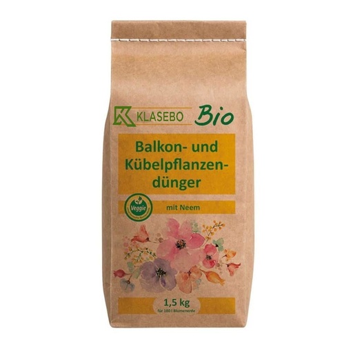 [BONI-10.355] Balkoni- ja potitaimede väetis Neemiga Bio 1,5 kg umbes 180 l lillmulla jaoks